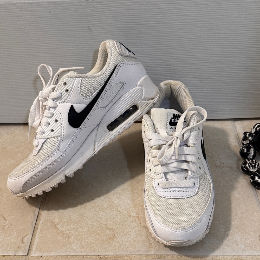 Nike Air Max White and Black Sneakers